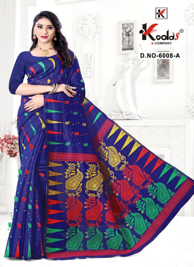 Dhakai 6008  Latest Fancy Designer Daily Wear Cotton Saree Collection